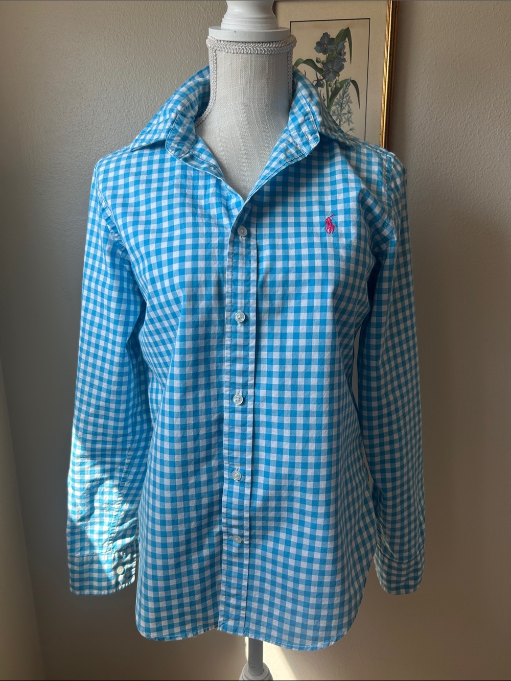 Ralph Lauren Sport Long Sleeve Gingham Size 12